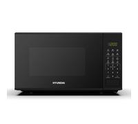Hyundai 800W 20L Black Digital Microwave, Stainless Steel Interior, 11 Power Levels, Automatic Defrost, 6 Auto Cook Modes, Clock and Timer, Digital Controls, Easy Clean & Child Lock