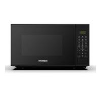Hyundai 800W 20L Black Digital Microwave, Stainless Steel Premium Interior (High Durability and Hygiene), Compact Touch Control with Auto Cook, Defrost, Timer & Child Lock for Kitchen, Office & Flats