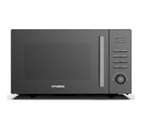 Hyundai 900W 23L Black Digital Microwave, Mirror-Effect Glass Door, Stainless Steel Interior