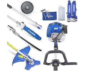 Hyundai Functional 5 in 1 Petrol Multi-Tool Set, HYMT5200X, 52CC, Grass, Hedge Trimmer, Pruner Chainsaw, Brushcutter, Extension Pole, Multitool