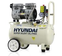 Hyundai HY7524 24 Litre Air Compressor, 5.2cfm/100psi, Silenced, Oil Free, 750w / 230v Direct Drive, 150 litres Per Minute Low Noise Air Compressor,