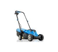 Hyundai HYM3313E 33cm 1300W Electric Lawn Mower, 11m Detachable Power Cable, 3 Heights & 30L Collection Bag