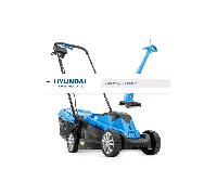 Hyundai HYM3313EGT Electric Lawnmower and Grass Trimmer Bundle