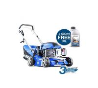 Hyundai HYM430SPE Self-Propelled Petrol Lawn Mower - 420mm (17in) Cut, Electric Start, 6-Position Height, RWD, 45L Grass Bag
