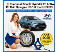Hyundai i20 Active Spare Wheel Kit 16" 125/80 R16 4-Bolt Free Gift DOT25