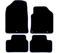 Hyundai i30 2017+ Onwards 4 Piece Set Car Mats UK-Made Tailored Fit Carpet Floor Mats Full Coverage Compatible Accessory Blue Trim