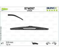 VALEO Silencio Wiper - VR64 - All-Seasons Durable, Resistant, Perfect Fit Conventional Wiper Blade 310mm - Rear - 1 Wiper Blade - 574097