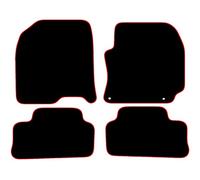 Hyundai Kona 2017 Onwards 4 Piece Set Car Mats UK-Made Tailored Fit Carpet Floor Mats Full Coverage Compatible Accessory Red Trim