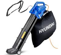 Hyundai Leaf Blower, Garden Vacuum & Mulcher with Large 45 Litre Collection Bag, 12m Cable, 62-170mph Variable Airspeed, Powerful 3000w & 3 Year
