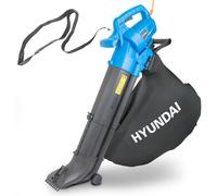 Hyundai Leaf Blower Garden Vacuum Mulcher with Large 45 Litre Collection Bag 12m Cable 62170mph Variable Airspeed Reaches Whole Garden 3 Year Warra