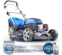 Hyundai Petrol Lawn Mower Self Propelled 196cc, 20" 51cm Cut Lawnmower