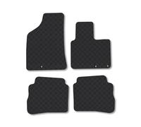 Hyundai Santa Fe (2009-2012) [5 Seat] Rubber Car Mats Accessories Tailored Fit Compatible Accessory Waterproof Protection Non-Slip Floor Mats Full Coverage Durable Front Rear Set Coverage with Clips
