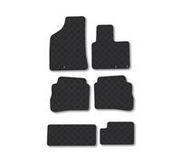 Hyundai Santa Fe [7 Seat] (2010-2012) Rubber Car Mats Compatible with Accessories Tailored Fit Heavy-Duty Floor Mats Set Accessory Waterproof Durable Custom Fit Water Resistant Easy-Clean 3mm Thick