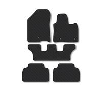 Hyundai Santa Fe [Hybrid] (2018+) 5mm Rubber Car Mats Compatible with Accessories Premium Durable Tailored Fit Heavy-Duty Floor Mats Set Accessory Waterproof Durable Custom Fit Water Resistant
