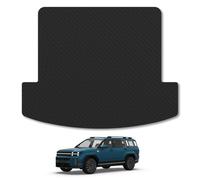 Hyundai Santa Fe Hybrid [5 Seats Configuration] (2024+) Premium Rubber Boot Mat Accessories Tailored Fit Waterproof Full Coverage non-Slip Boot Liner Compatible Accessory Protector Easy-Clean