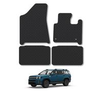Hyundai Santa Fe Hybrid [5 Seats Configuration] (2024+) Rubber Car Mats Compatible with Accessories Tailored Fit Heavy-Duty Floor Mats Set Accessory Waterproof Durable Custom Fit Water Resistant