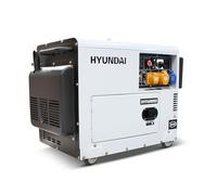 Hyundai Silenced Standby Diesel Generator 5.2kW/ 6.5kVA, Electric Start & Single Phase Low noise sound attenuated canopy with large 13L fuel tank