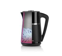 Hyundai VK 309 Stainless Steel Kettle, Double Wall Kettle, 1.7 Litres, 2200 Watt, 5 Temperature Levels, LED Display, Keep Warm Function, Automatic Shut-Off Function