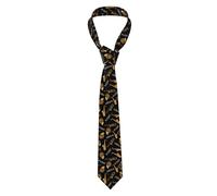 HYUNDP Saxophone Trombone Lover Music,Mens Ties Neckties Polyester Novelty Skinny Tie For Wedding Party
