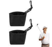 Hyunlai 2 Pack Golf-Club and Golf-Ball Cleaning Bag, Golf Club Scrub Bag with Carabiner, Golf Accessories Washer Pocket, Cleaning Bag for Club Grooves Cleaning, Golfs Accessories for Men