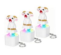 Hyunlai Animal Sound Button Keychain, Keyboard Fidget Toy, Funny Interactive Desk Stress Relief Fidget Toy Gifts for Adults 3PCS