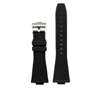 HYUOIND 12mm FKM Rubber Strap Quick Release Compatible With Tissot PRX Powermatic 40mm T137407/T137410 Convex Replace Watch Bands(Black)