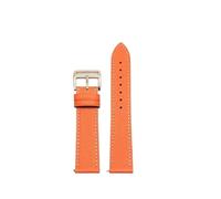 HYUOIND 14/16/18/20mm Compatible With Hermes Fashionable Comfortable Soft cowhide Women Bracelet Leather Watch Strap Of The Watchband(Orange white-rose,16mm)