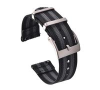 HYUOIND 18/20/22mm Compatible With Ribbed Nylon Watch Band Fabric Qucik Release Strap Compatible With Men Women Universal Replace Accessories Wristbelt(Bond,20mm)