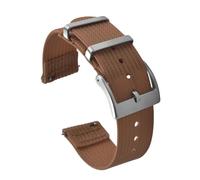 HYUOIND 18/20/22mm Compatible With Ribbed Nylon Watch Band Fabric Qucik Release Strap Compatible With Men Women Universal Replace Accessories Wristbelt(Brown,20mm)