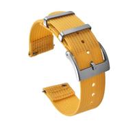 HYUOIND 18/20/22mm Compatible With Ribbed Nylon Watch Band Fabric Qucik Release Strap Compatible With Men Women Universal Replace Accessories Wristbelt(Yellow,18mm)