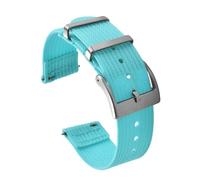 HYUOIND 18/20/22mm Compatible With Ribbed Nylon Watch Band Fabric Qucik Release Strap Compatible With Men Women Universal Replace Accessories Wristbelt(Sky Blue,22mm)