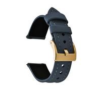 HYUOIND 18mm 20mm 22mm Sailcloth Watch Strap Compatible With Omega Fabric Nylon Watchband Leather Watch Band Qucik Release Wristband Belt(Blue-Gold Buckle,20mm)