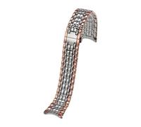 HYUOIND 18mm 20mm Bracelet Compatible With Longines Classic Elegant Series L4.821 L4.809 Women's Precision Steel Stainless Steel Arc Watchband Strap(Silver rosegold,18mm)