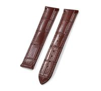 HYUOIND 19/20/21/22mm Leather Watch Strap Compatible With Omega Watch Speed Seamaster 300 Deployant Clasp Qucik Release Leather Wristbelt Universal(Brown-No Buckle,19mm)