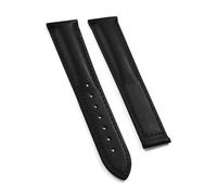 HYUOIND 19/20mm21/22mm Quick Release Calfskin Leather Strap Compatible With Omega Strap Seamaster 300 AT150 Speedmaster DE VILLE Universal Bracelet(2Black-No Buckle,19mm)