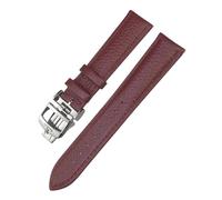HYUOIND 19mm 20mm 21mm 22mm Leather Watchband Compatible With Jaeger-LeCoultre Master Longines Blue Black Calfskin Cowhide Watch Strap(Purple,21mm)