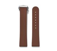 HYUOIND 20mm FKM Quick Release Fluoro Rubber Strap Compatible With Swatch X Omega MoonSwatch Seamaster 300/600 Universal Watch Band(Brown-Silver)