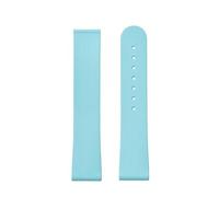 HYUOIND 20mm FKM Quick Release Fluoro Rubber Strap Compatible With Swatch X Omega MoonSwatch Seamaster 300/600 Universal Watch Band(Cyan-No Buckle)