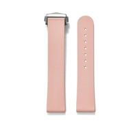 HYUOIND 20mm FKM Quick Release Fluoro Rubber Strap Compatible With Swatch X Omega MoonSwatch Seamaster 300/600 Universal Watch Band(Pink-Silver Buckle)