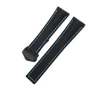 HYUOIND 21mm 215mm 22mm Nylon Watchband Compatible With TAG Heuer Aquaracer 300 500 Black Blue Yellow Nylon Canvas Watch Strap(Black blue-Black,21.5mm)