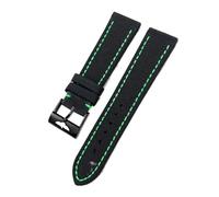 HYUOIND 21mm 22mm Canvas Nylon Watchband Compatible With Breitling Avenger Superocean Heritage Yellow Wolf Watch Strap Accessory(Black Green-Black,22mm)