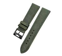 HYUOIND 21mm 22mm Canvas Nylon Watchband Compatible With Breitling Avenger Superocean Heritage Yellow Wolf Watch Strap Accessory(Green Green-Black,22mm)