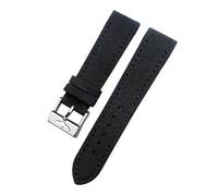 HYUOIND 21mm 22mm Canvas Nylon Watchband Compatible With Breitling Avenger Superocean Heritage Yellow Wolf Watch Strap Accessory(Black Black-Silver,22mm)