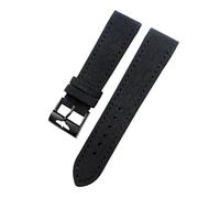 HYUOIND 21mm 22mm Canvas Nylon Watchband Compatible With Breitling Avenger Superocean Heritage Yellow Wolf Watch Strap Accessory(Black Black-Black,21mm)