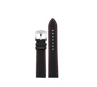 HYUOIND 22MM Quick release Nylon Fabric Watch Band Compatible With Heuer F1 Racing Car Diving Strap Cowhide Steel Pin Buckle Tools(Red line-silver buck,23mm)