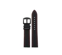 HYUOIND 22MM Quick release Nylon Fabric Watch Band Compatible With Heuer F1 Racing Car Diving Strap Cowhide Steel Pin Buckle Tools(Red line-black buck,20mm)