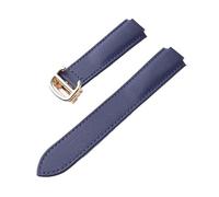 HYUOIND Black Knight nylon strap convex interface folding buckle men's and women's Compatible With Cartier blue balloon watch 20X12 size(Royal blue gold,18X10mm)