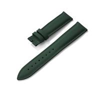 HYUOIND Compatible With Design FKM TOP+Leather Sailcloth Strap 18mm 19mm 20mm 22mm Base Rubber Watch Bands Perfectly Matched With Any of Watch(Green-No Buckle,20mmx18mm)