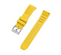 HYUOIND Compatible With FKM Fluorine Rubber Watch Strap 20mm 22mm Quick Release Diving Band Premium Grade with 316L Stainless Steel Buckle(Yellow 1,20mm)