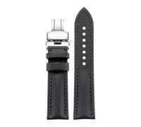 HYUOIND Compatible With Montblanc Leather Watch Strap - Star Collection Braided Cowhide - 20mm, 21mm, 22mm(Black silver 1,22mm)